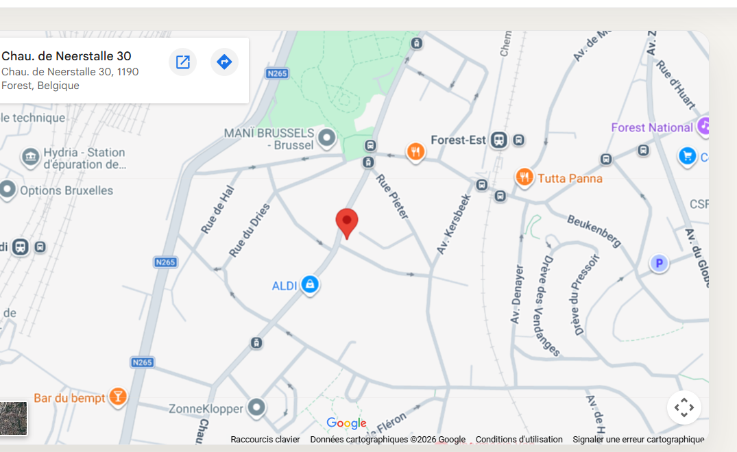 Plan Google Maps de Studio Dantas à Forest